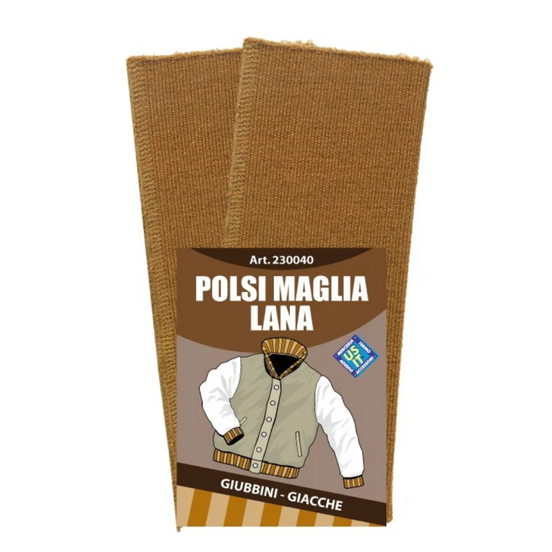 POLSO MAGLIA DI LANA PER GIUBBINI GIACCHE VARI COLORI (CARTELLA COLORI FOTO IN DESCRIZIONE)
