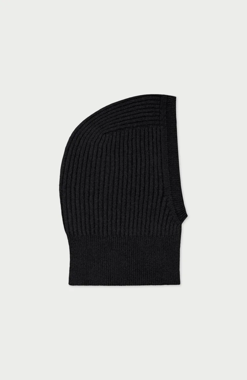 Merino Cashmere Ribbed Open Face Balaclava