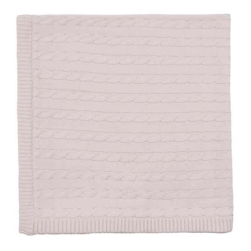 Baby Pure Cotton Fine Gauge Cable Baby Blanket