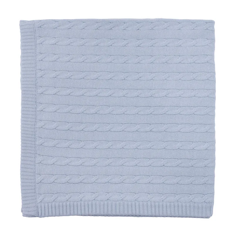 Baby Pure Cotton Fine Gauge Cable Baby Blanket