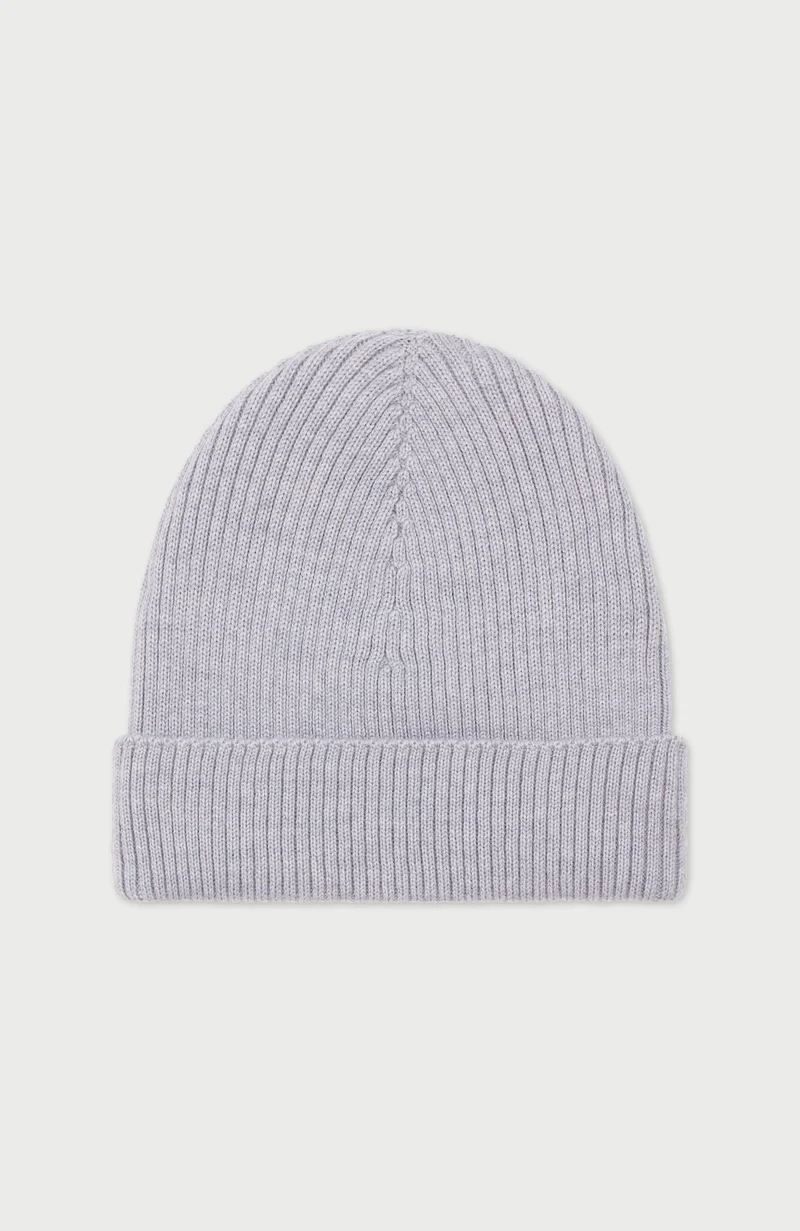 Womens Ribbed Extra Fine Merino Wool Beanie