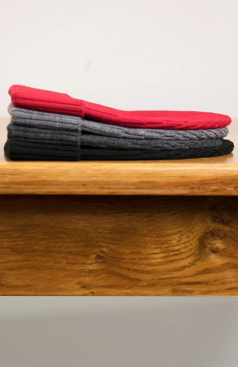 Womens Ribbed Extra Fine Merino Wool Beanie