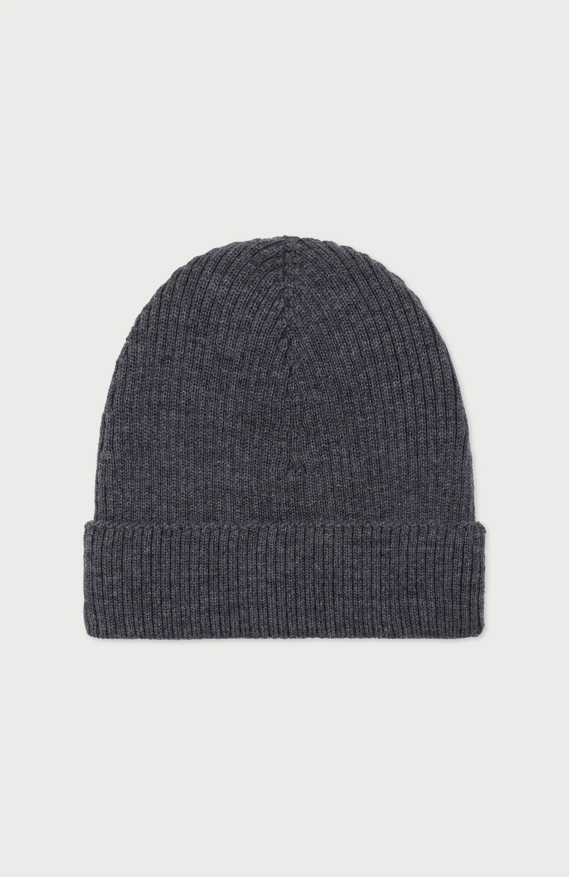 Womens Ribbed Extra Fine Merino Wool Beanie
