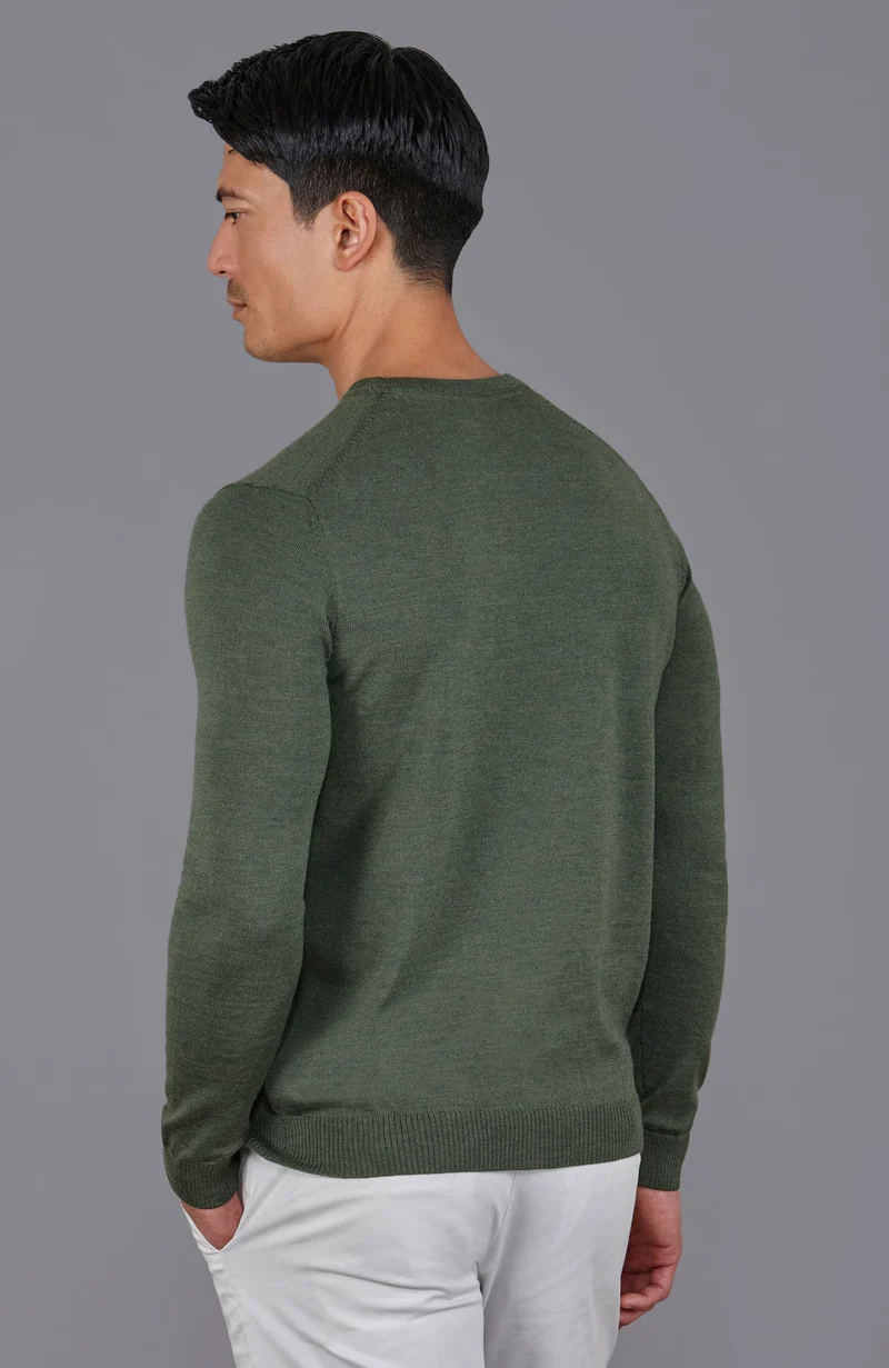 Mens Extra Fine Merino Wool Crew Neck Jumper