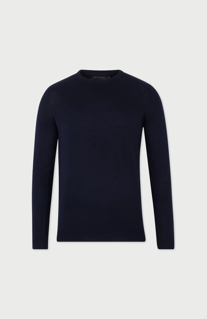 Mens Extra Fine Merino Wool Crew Neck Jumper
