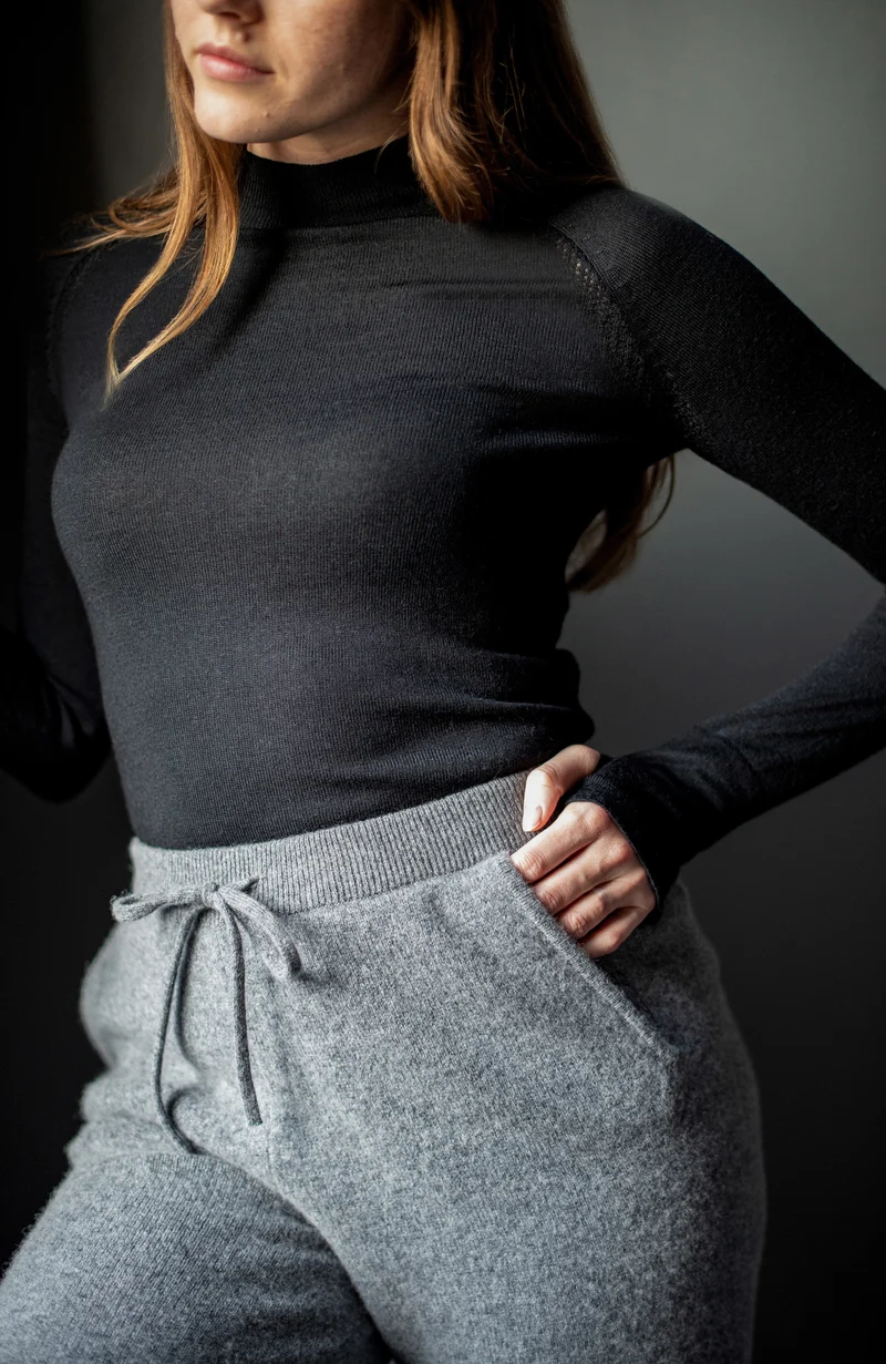 Womens Heavyweight Merino Activewear High Neck Top