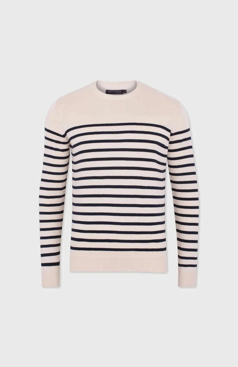 Mens Lightweight Cotton Striped Breton Sweater