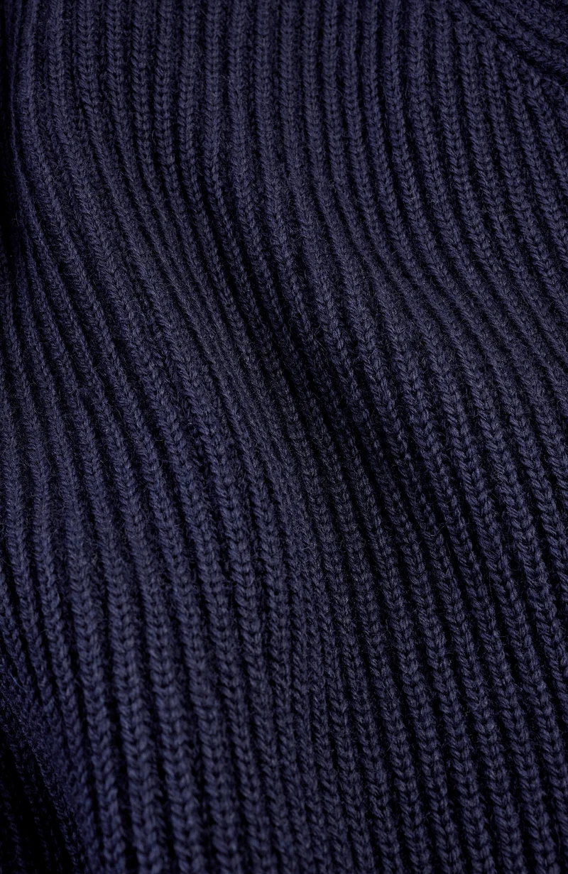 Mens Chunky British Wool Ribbed Shooting Jumper