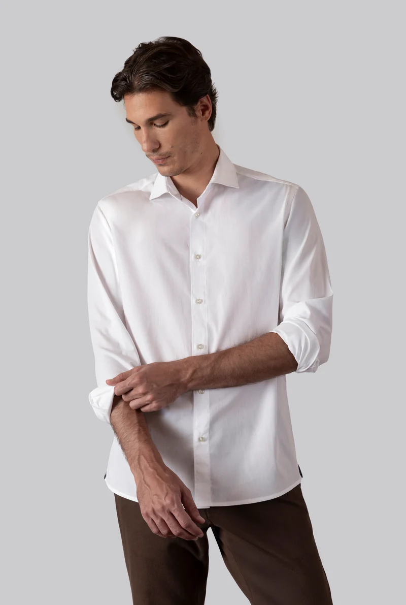 Camicia collo classico in 100% cotone Fil à Fil