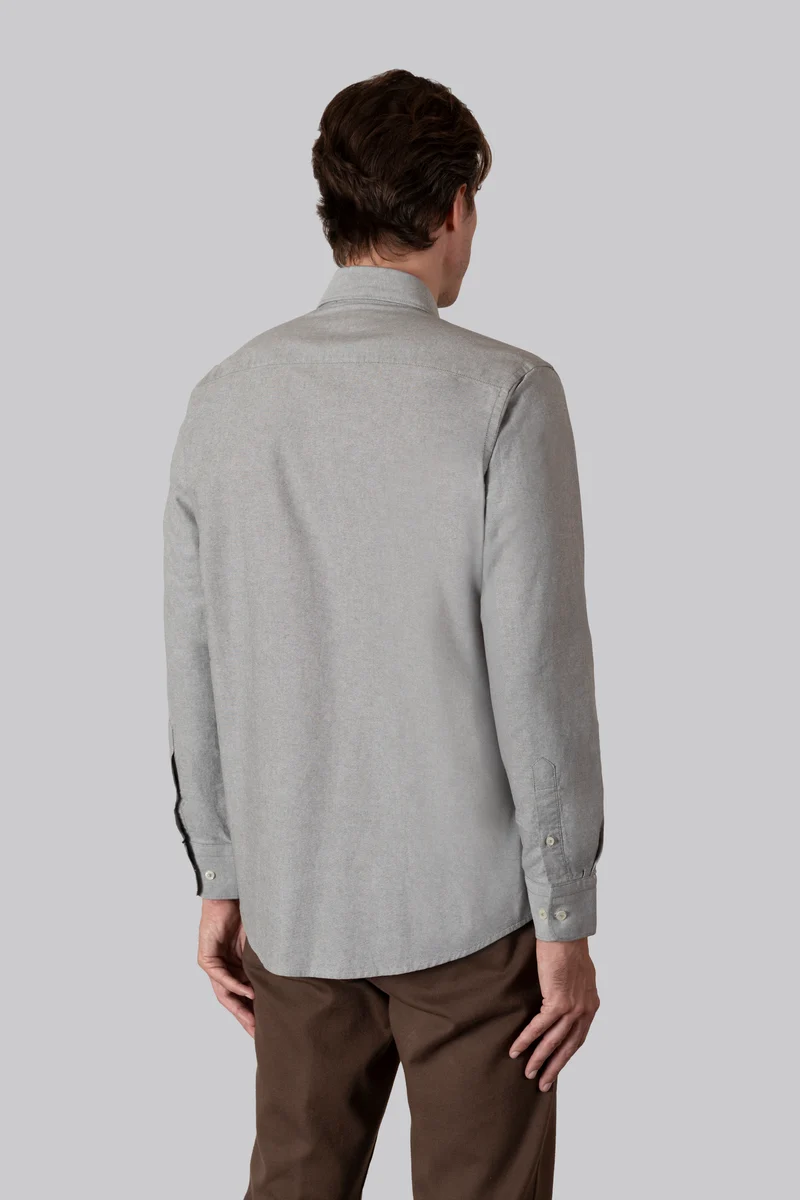 Camicia in Oxford di cotone con taschino e collo button down