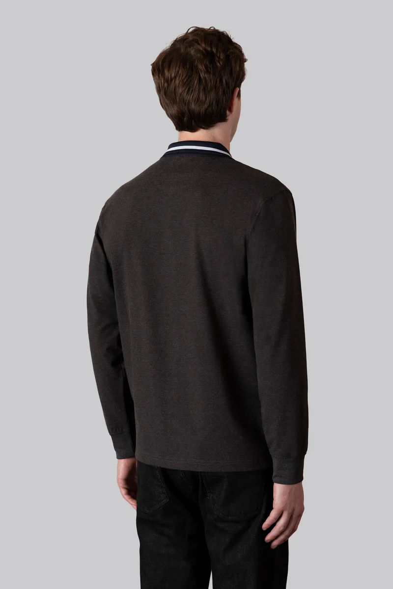 Polo in jersey BiStretch con dettaglio a contrasto su collo