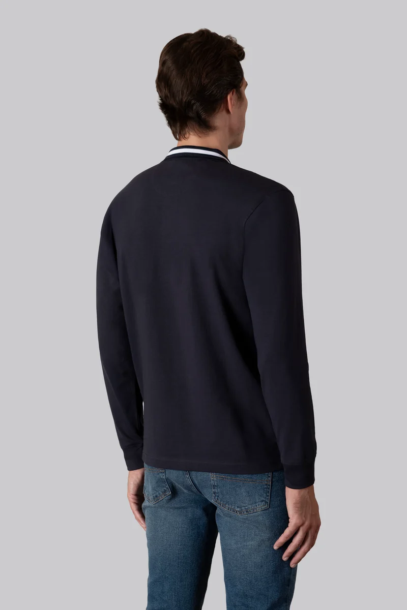Polo in jersey BiStretch con dettaglio a contrasto su collo