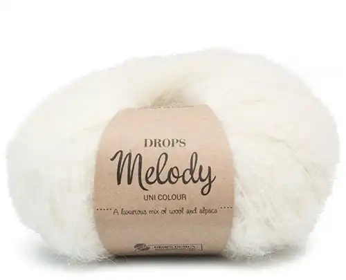 DROPS Melody Uni Colour 01 bianco sporco