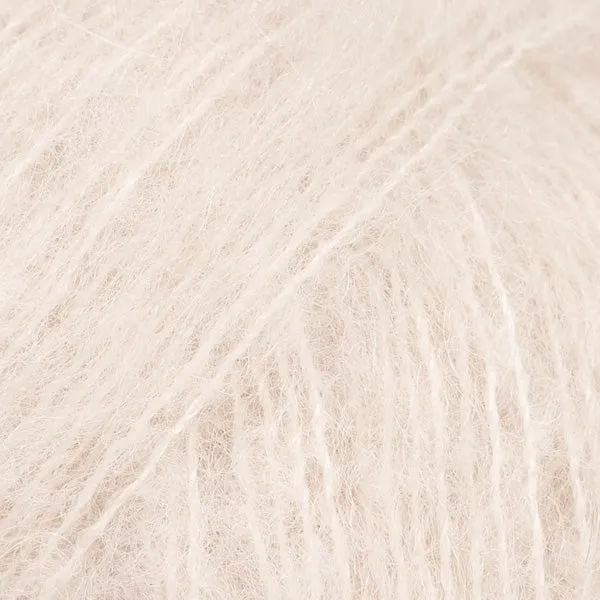 DROPS Seta di alpaca spazzolata tinta unita 40 marzapane