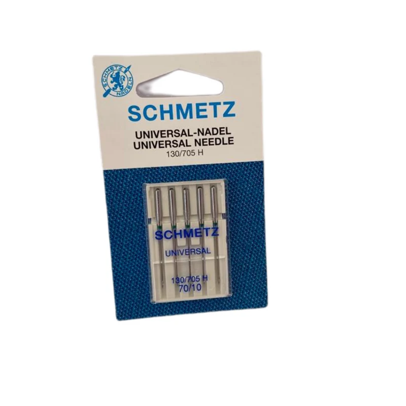 AGHI UNIVERSALI MACCHINE SCHMETZ TESSUTO NORMALE, JEANS, MAGLINA, TAGLIA E CUCE, RICAMO FILO METALLICO E MICROFIBRA 2 CONFEZIONI