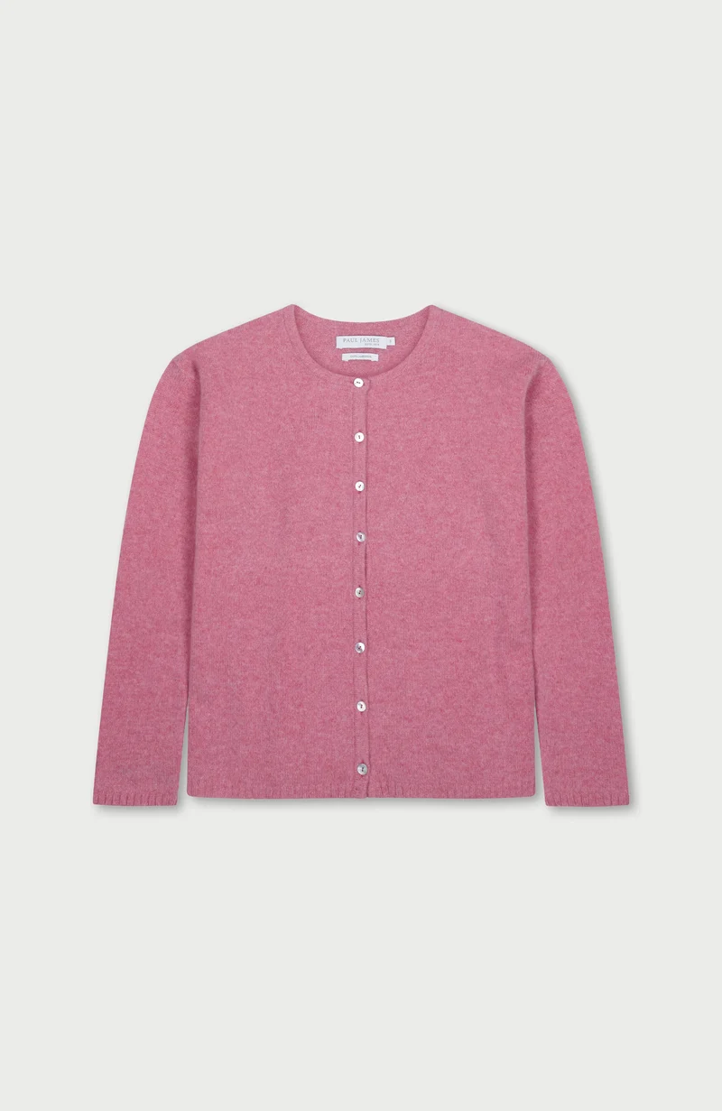 Womens Lambswool Crew Neck Cardigan