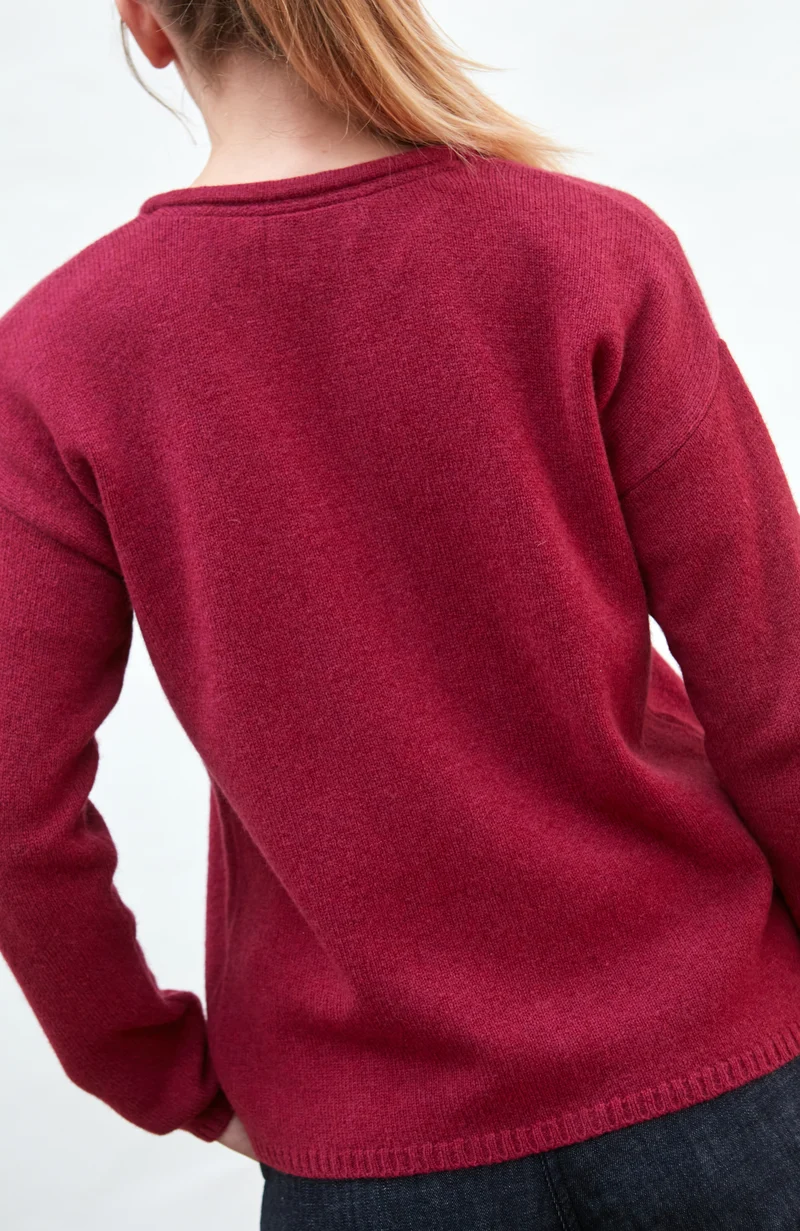 Womens Lambswool Crew Neck Cardigan
