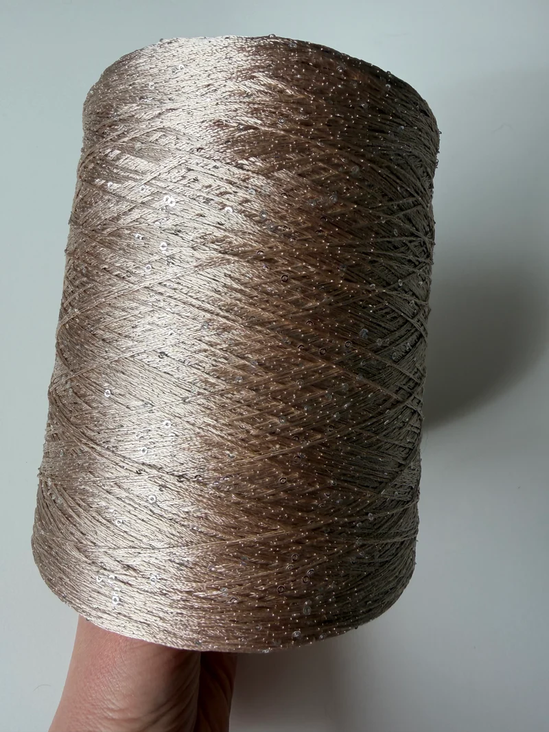 Paillettes micro, Beige, cono da 1200 gr