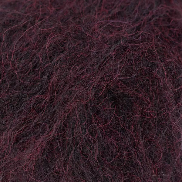 DROPS Mix di seta alpaca spazzolata 43, uva scura
