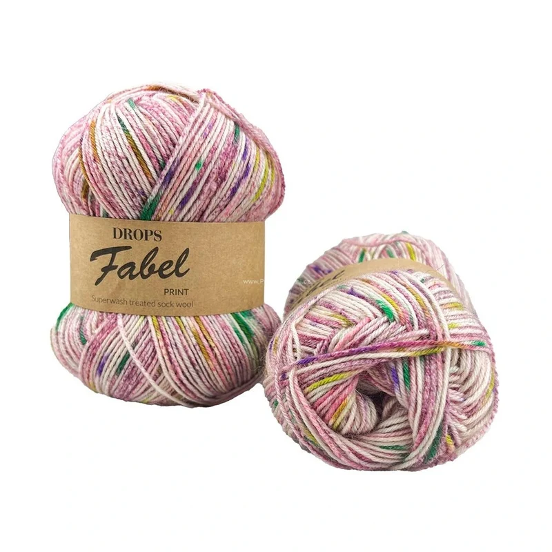 DROPS Fabel Print 927 campo di lavanda