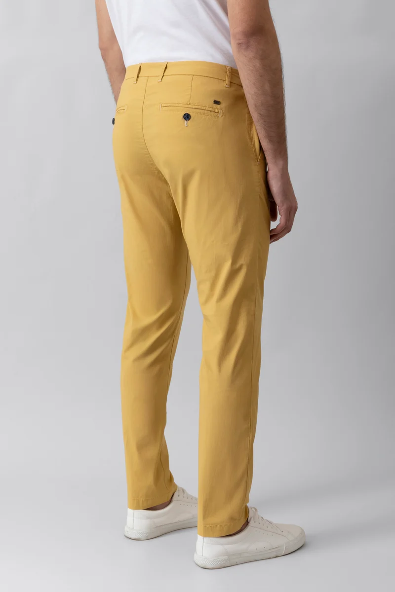 Pantalone Chino in popeline di cotone leggero stretch