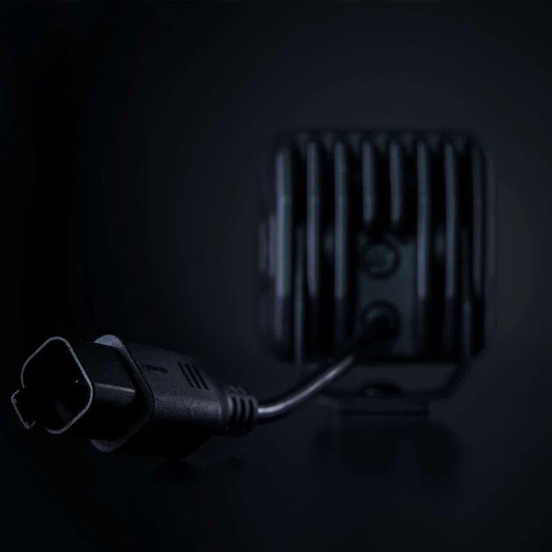 Lampada da lavoro Strands D-Line QB Hardcore con luce di posizione ambra e rossa