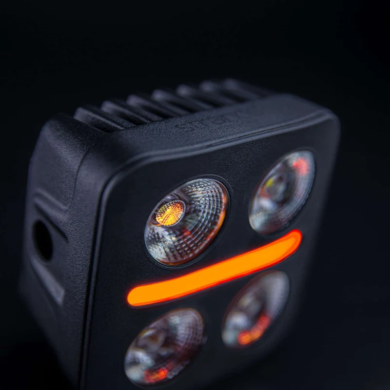 Lampada da lavoro Strands D-Line QB Hardcore con luce di posizione ambra e rossa