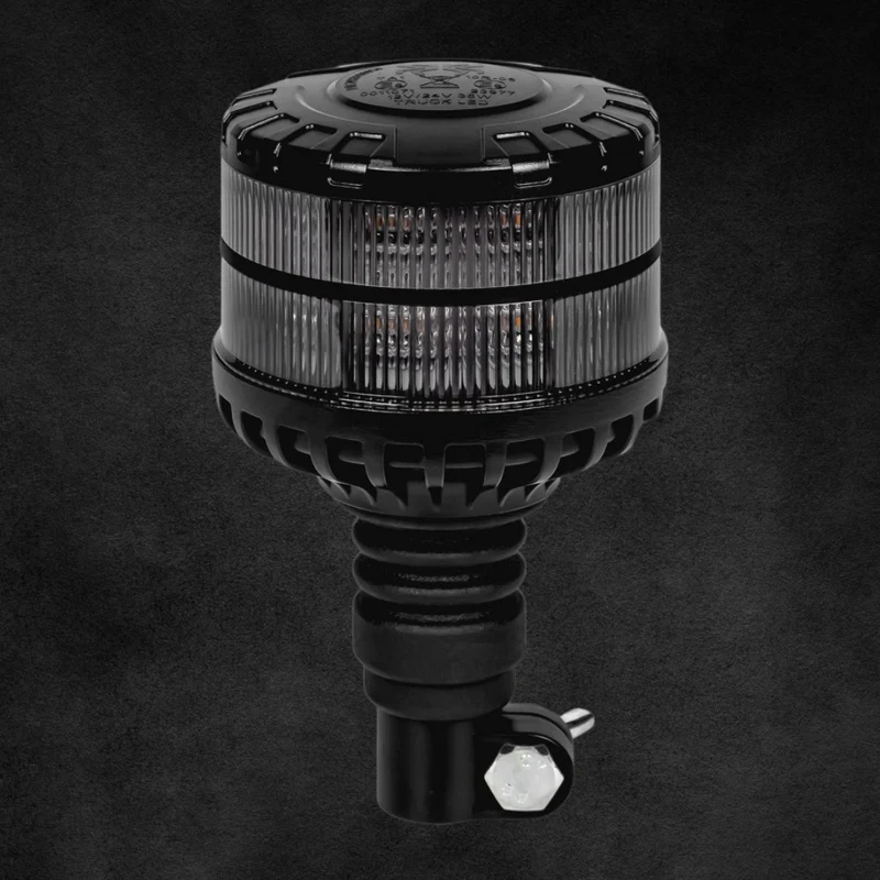 Faro LED con lente scura e base DIN flessibile
