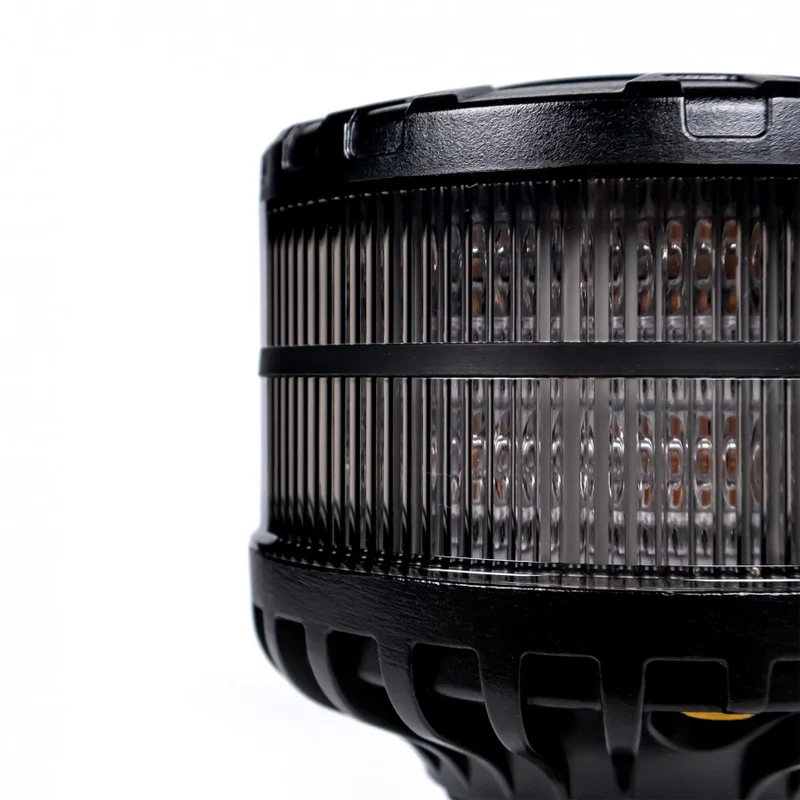 Faro LED con lente scura e base DIN flessibile