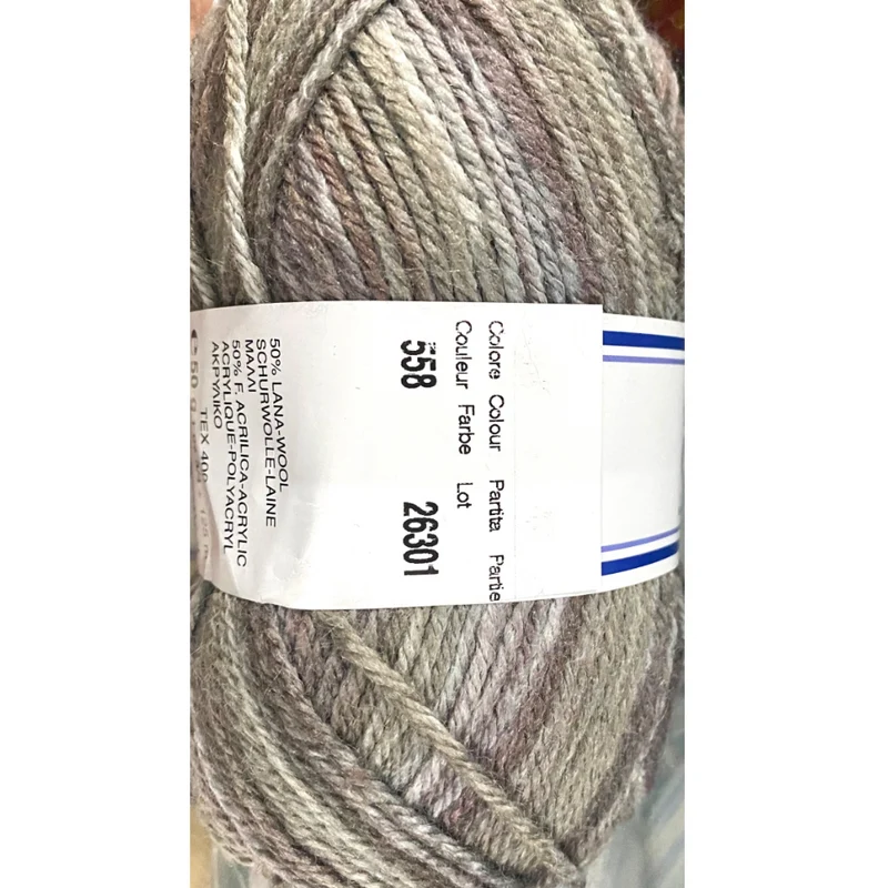 LANA-CERVINIA NEVADA 50% LANA, 50% FIBRA ACRILICA (CARTELLA COLORI IN DESCRIZIONE) 10 GOMITOLI