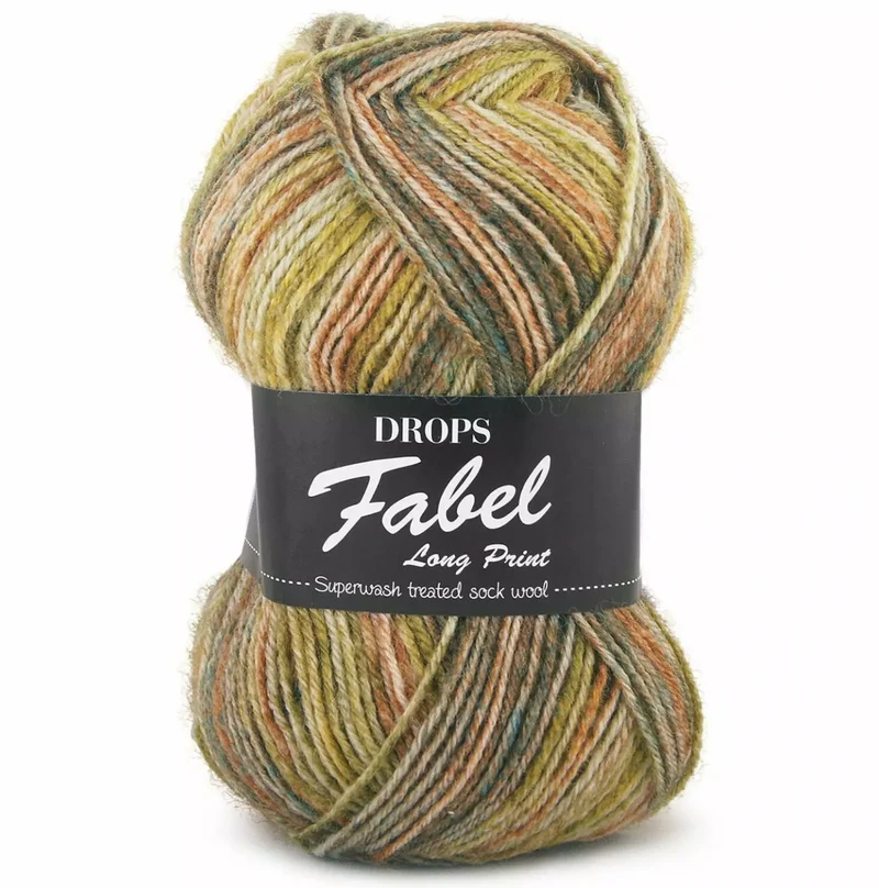 DROPS Fabel Long Print 650 foresta