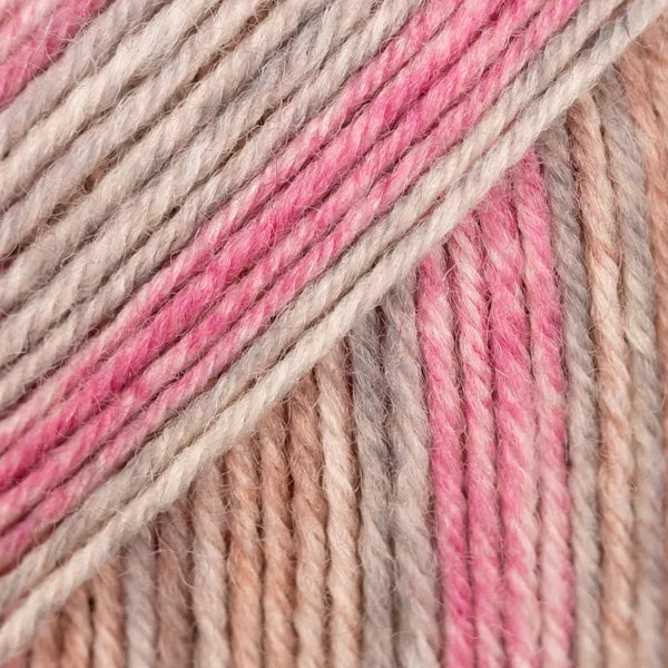 DROPS Fabel Long Print 623 nebbia di rose