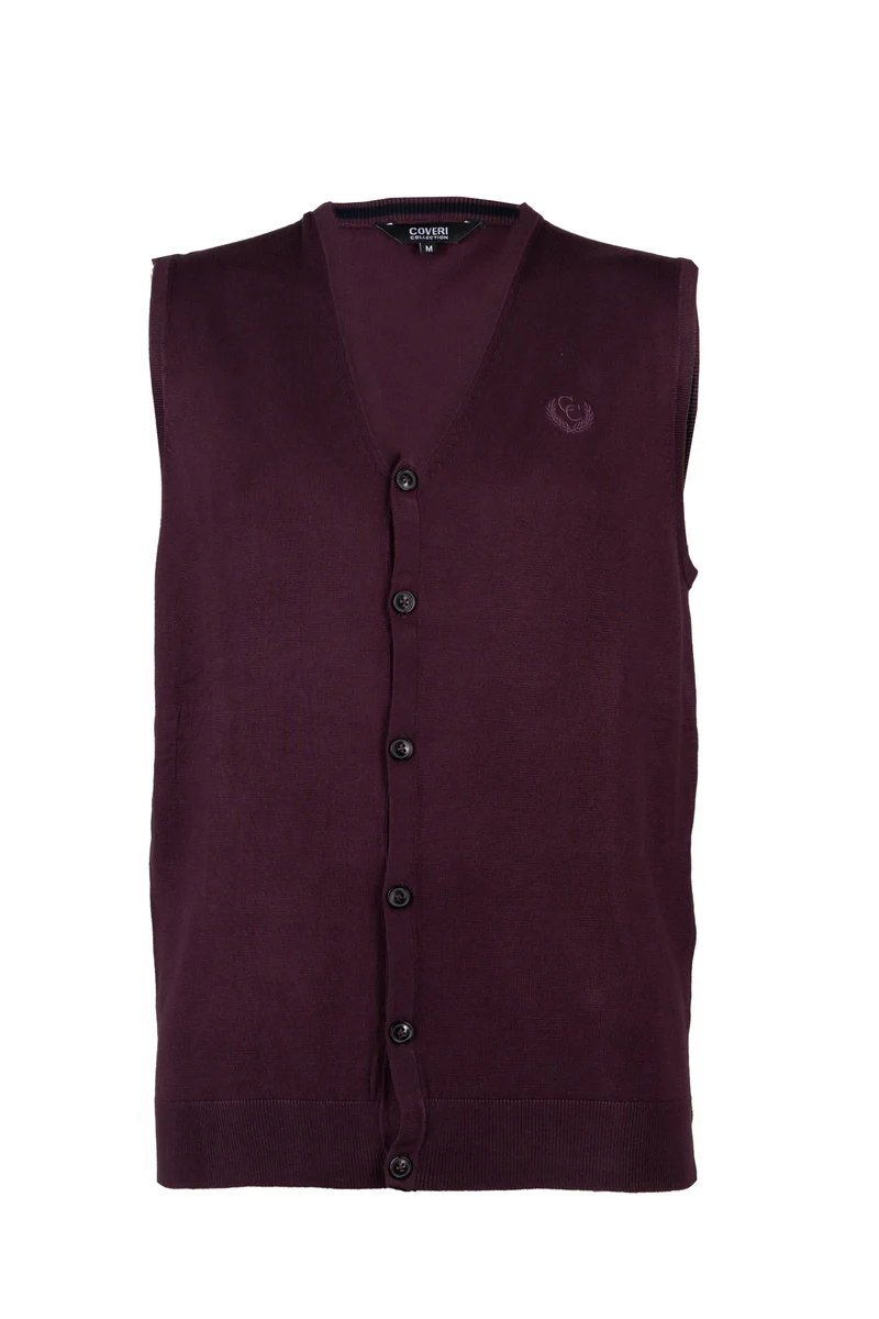 Gilet con bottoni ton sur ton e logo ricamato