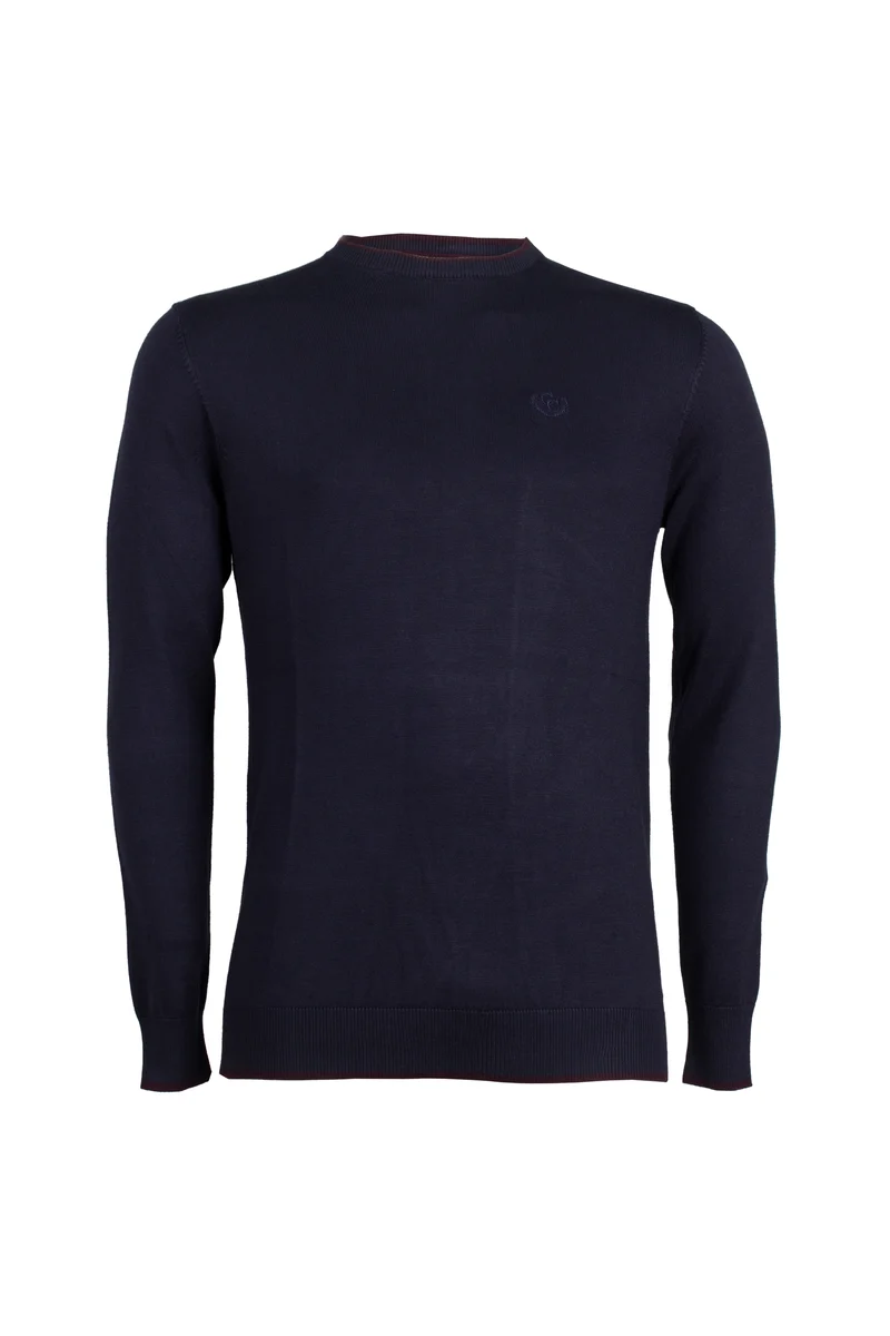 Pullover girocollo con toppe sui gomiti