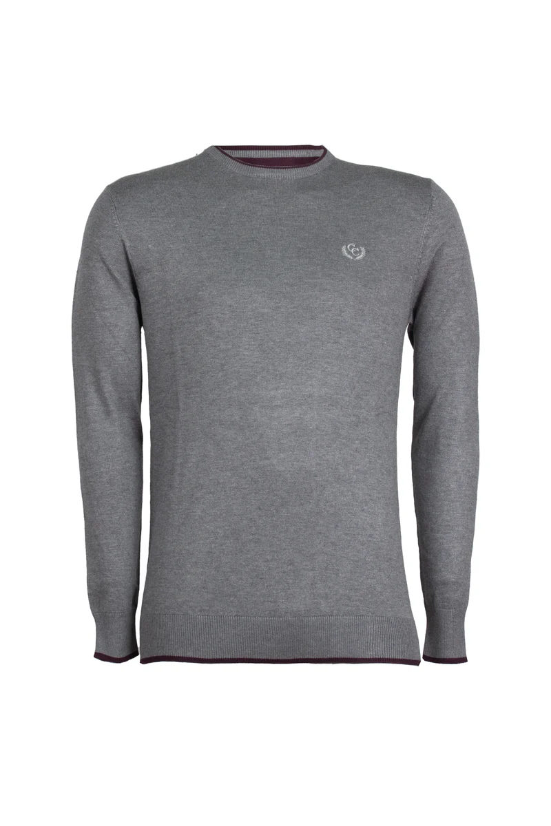 Pullover girocollo con toppe sui gomiti