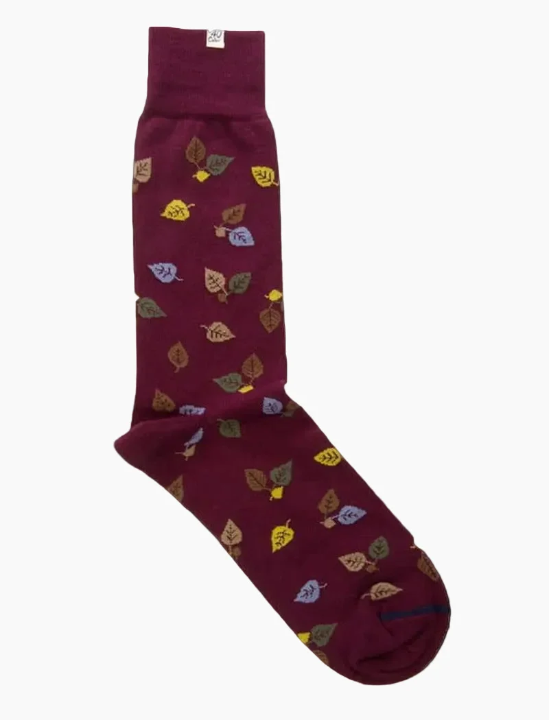 Burgundy Birch Organic Cotton Socks