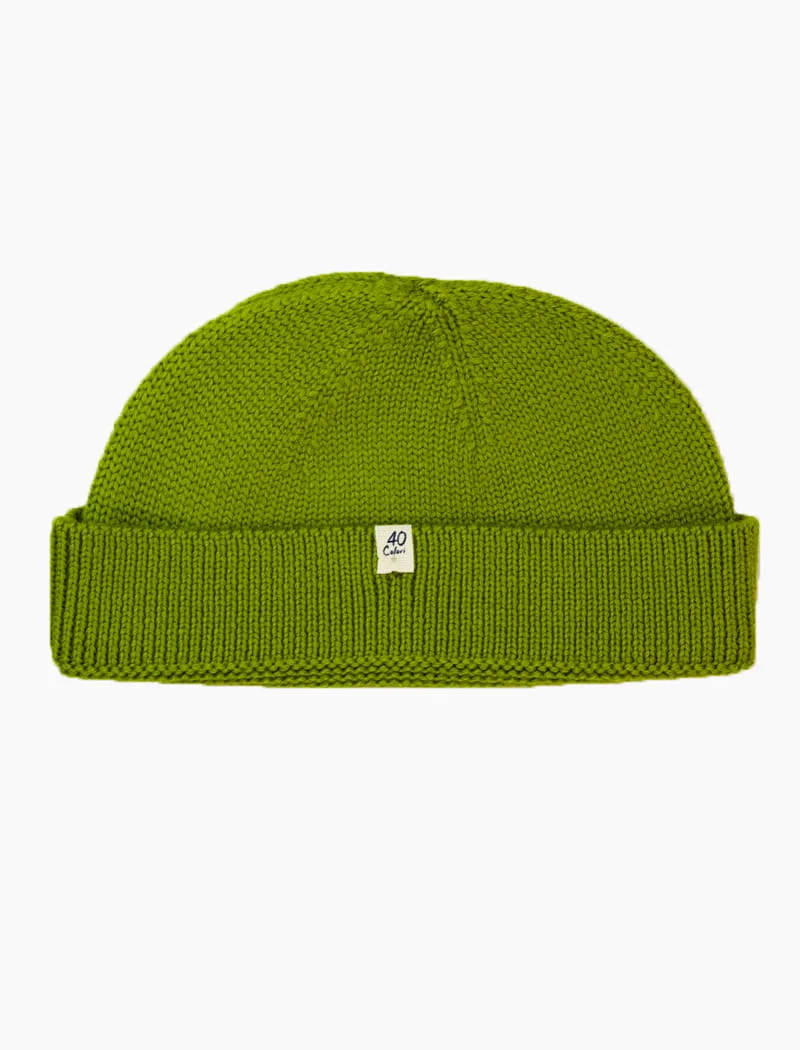 Bright Avocado Wool Fisherman Beanie