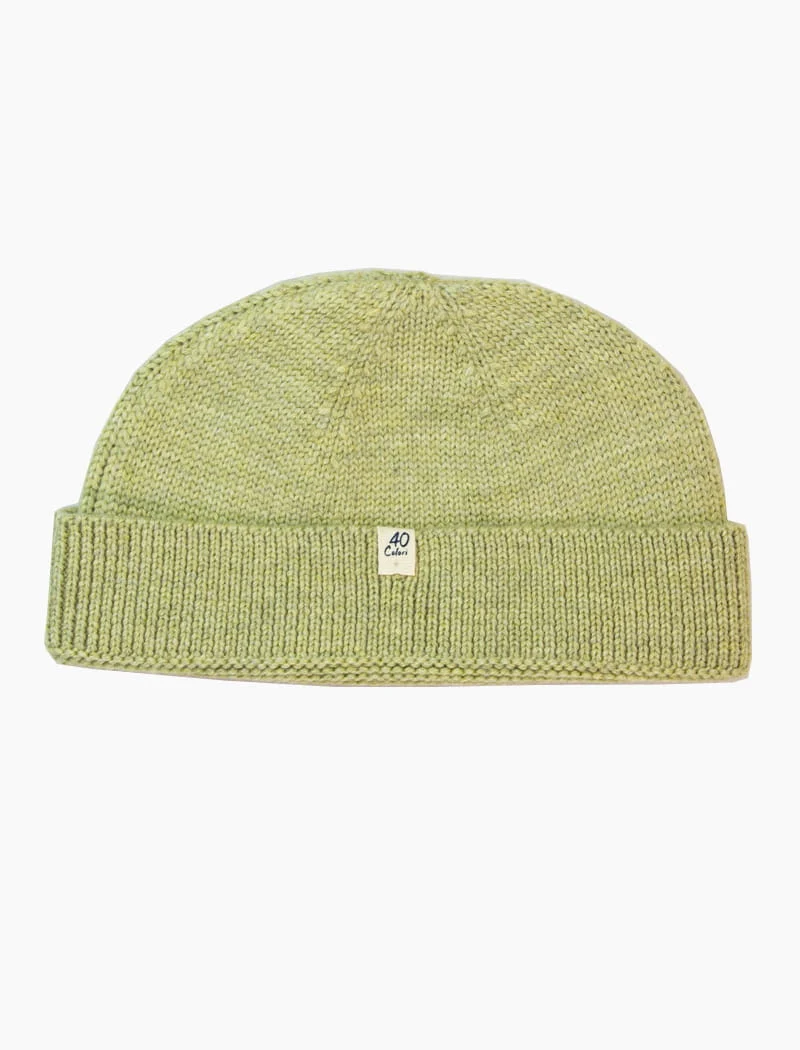 Pistachio Solid Wool Fisherman Beanie