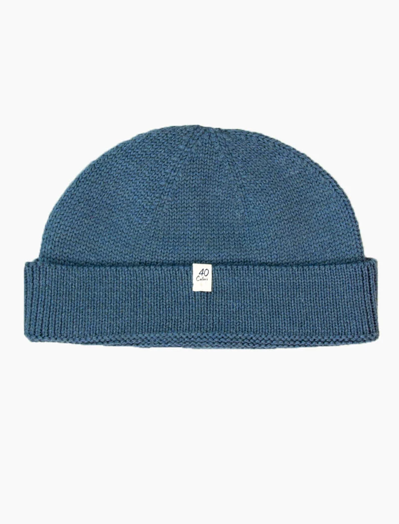 Diesel Blue Wool Fisherman Beanie