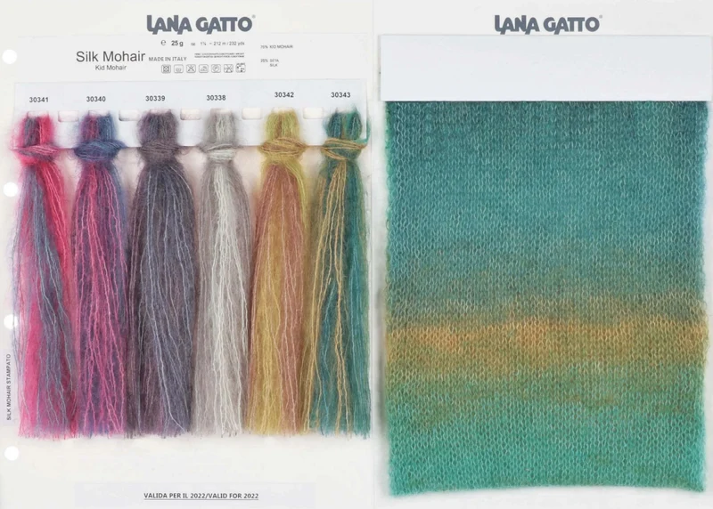 lana gatto seta mohair stampato