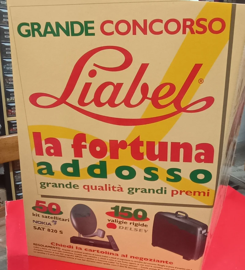 Cartonato pubblicitario della Liabel, cm 38 xcm 68. 400g.