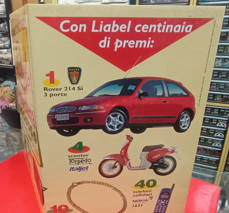 Cartonato pubblicitario della Liabel, cm 38 xcm 68. 400g.