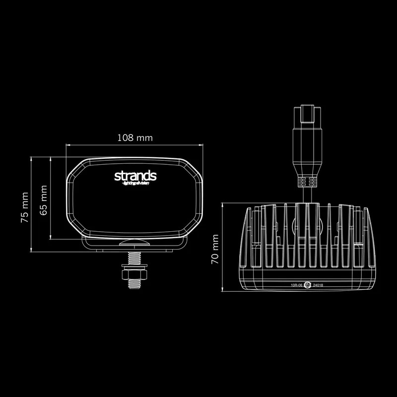 Strands FOR9T Light Pod con luce di posizione bianca e ambra / 4"