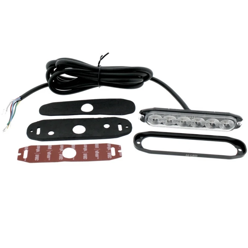 Luce stroboscopica a LED combinata / rossa, bianca e ambra