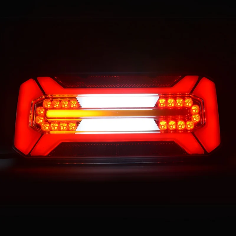 WAS W185DD S2 Grande luce al neon rettangolare per rimorchio con indicatore dinamico / 12"