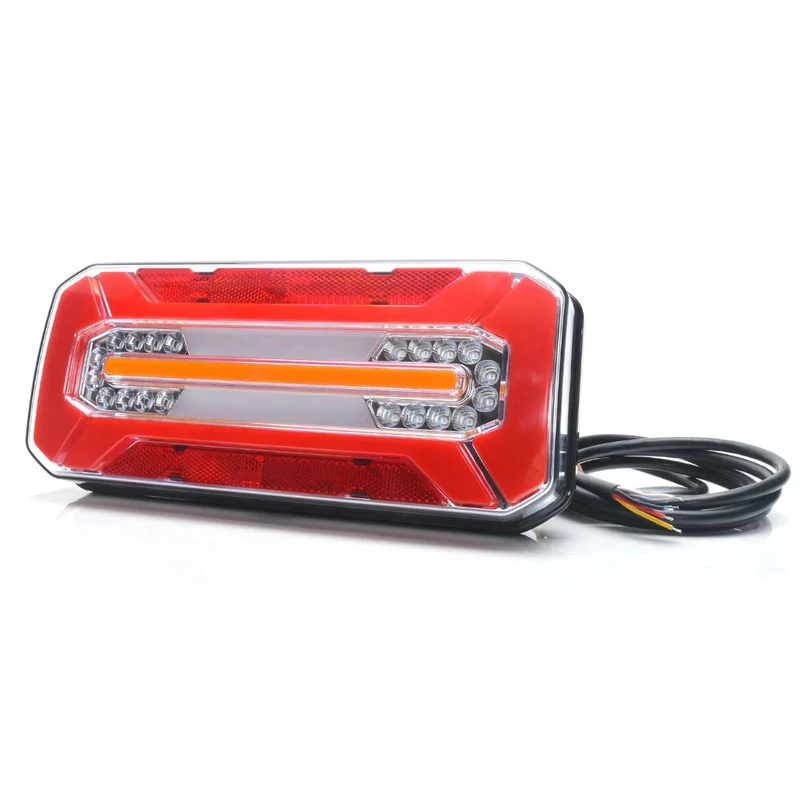 WAS W185DD S2 Grande luce al neon rettangolare per rimorchio con indicatore dinamico / 12"