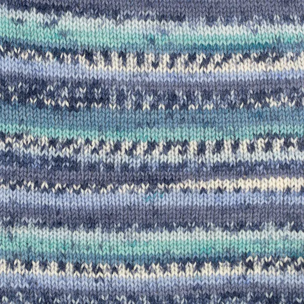DROPS Fabel Print 522 turchese/blu