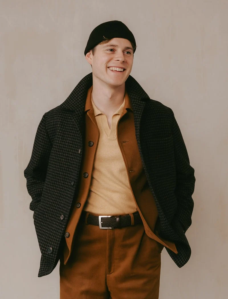 Dark Brown Solid Wool Fisherman Beanie
