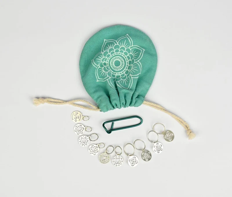 knit pro sterlina consapevole silver chakra placcato marcatori