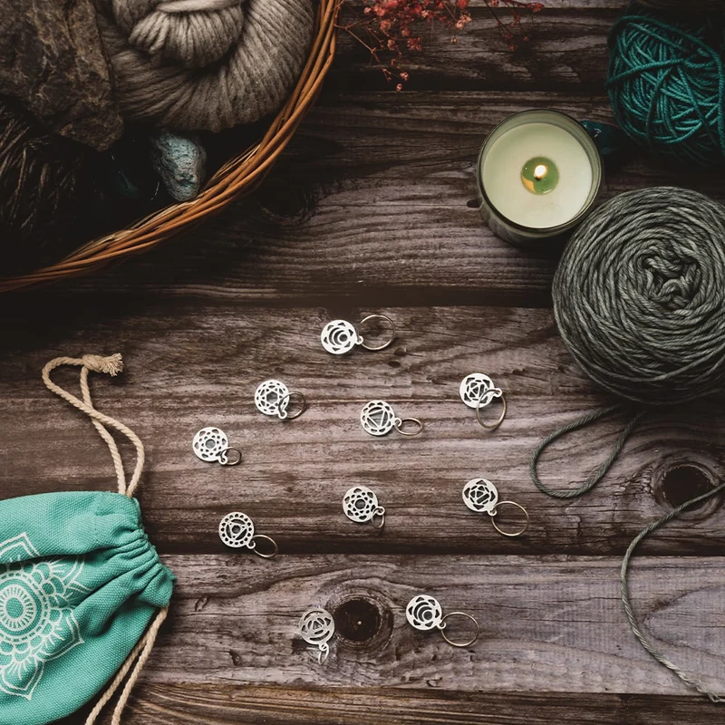 knit pro sterlina consapevole silver chakra placcato marcatori